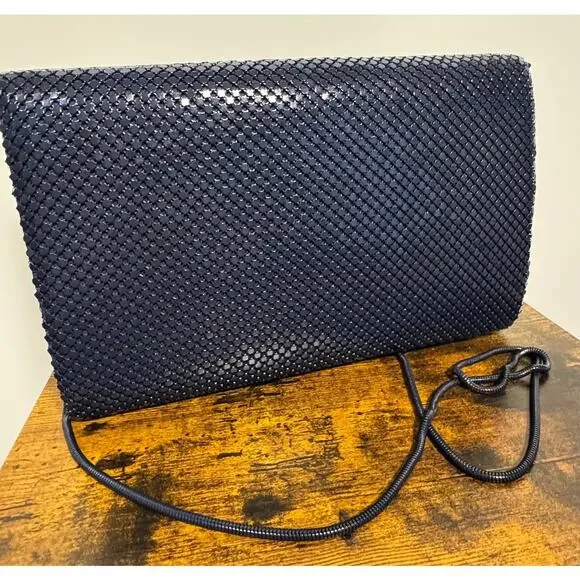 VNT Handmade La Regale LTD Navy Blue Beaded Purse - Picture 2 of 8